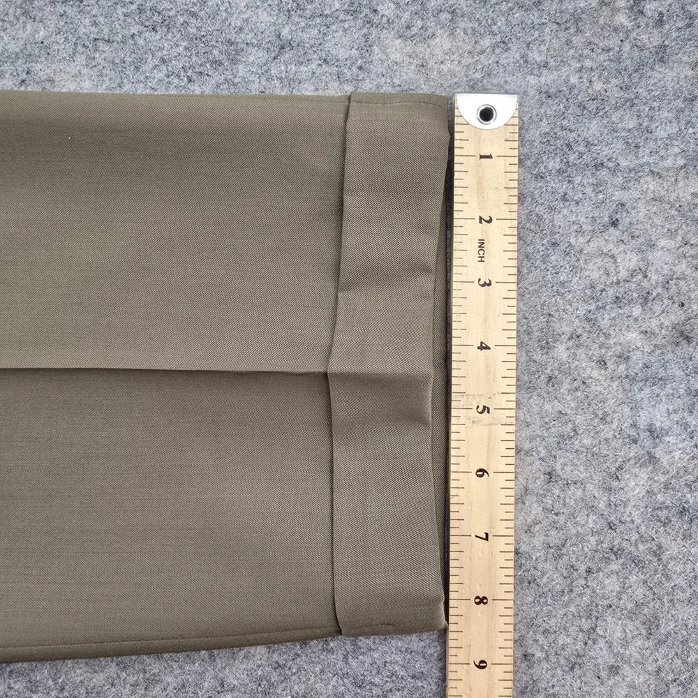 Britches Mens Wool Pleated Dress Pants 40L Tobacco Brown Italy Cuffed NWT $155